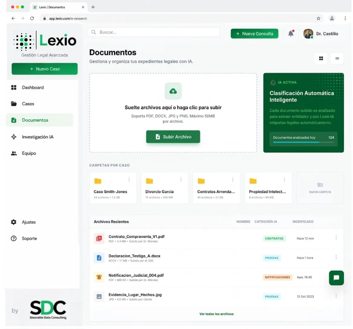 Gestión de Documentos en Lexio